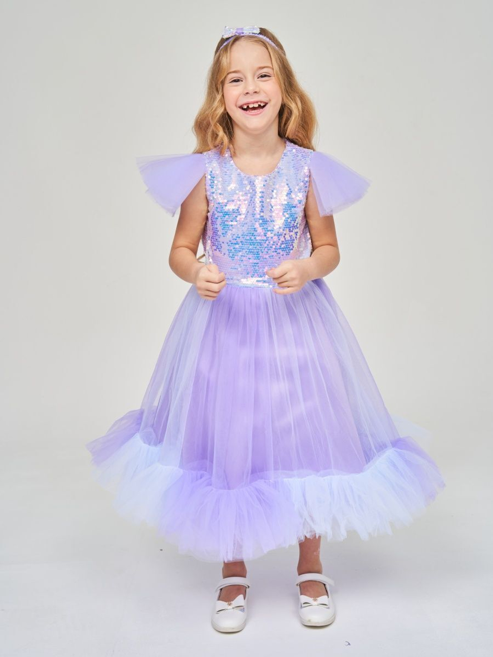 Пышное платье с пайетками на новый год