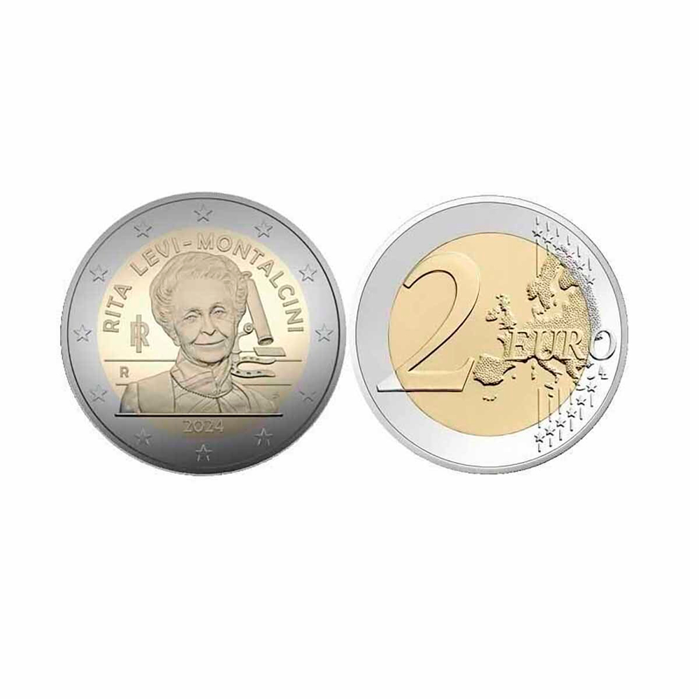 2 евро Италии Рита Леви-Монтальчини 2024 г.