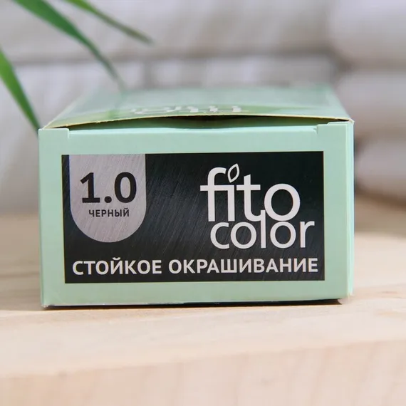 Стойкая крем-краска для волос Fitocolor, тон черный, 115 мл
