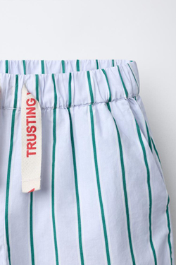 ZARA БРЮКИ В ПОЛОСКУ, СИНИЙ