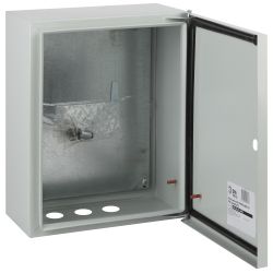 Корпус металлический ЭРА SIMPLE ЩМПг-03 (360x300x175) IP54 У2 серый | Корпуса металлические с монтажной панелью