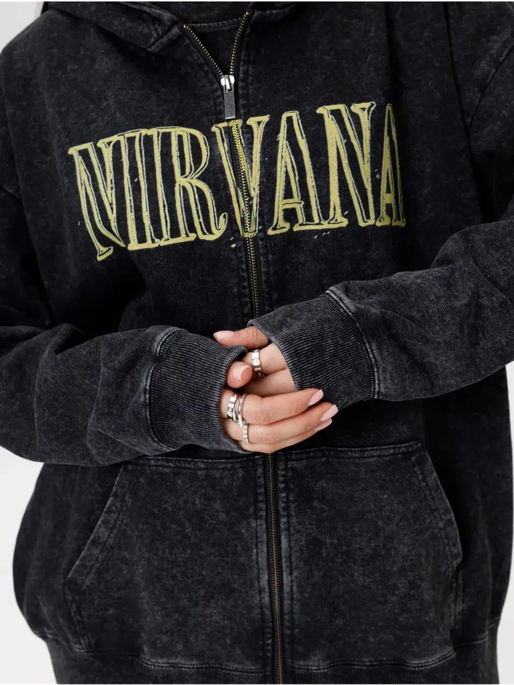 Зип Худи PARABOLA Nirvana оверсайз для мужчин и женщин