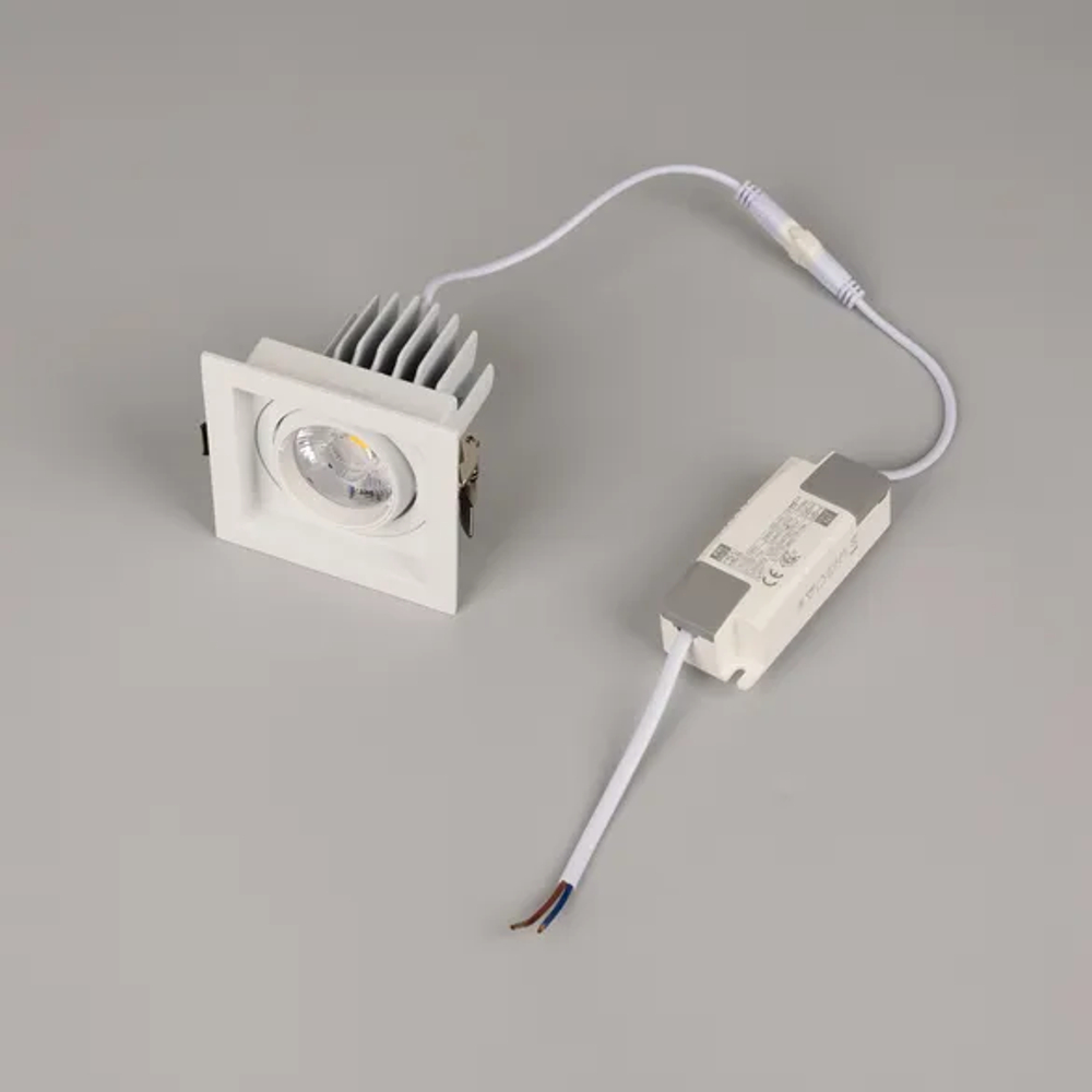 Светильник MS-VORTEX-BUILT-S90x90-12W Warm3000 (WH-WH, 20 deg, 230V) (Arlight, IP20 Металл, 5 лет) 057912