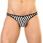 Мужские трусы слипы черно-белые 29600 SC20_BWB