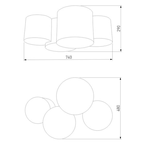 Потолочный светильник TK Lighting 6592 Mona Nature