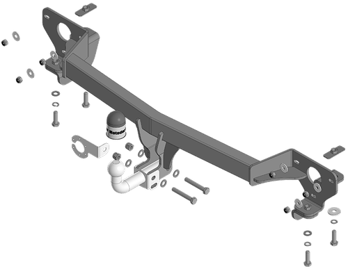 Фаркоп Motodor GAC GS8 2023 - н.в (с оцинков. шаром)(паспорт и сертификат в комплекте)(без электрики) арт.97803-A