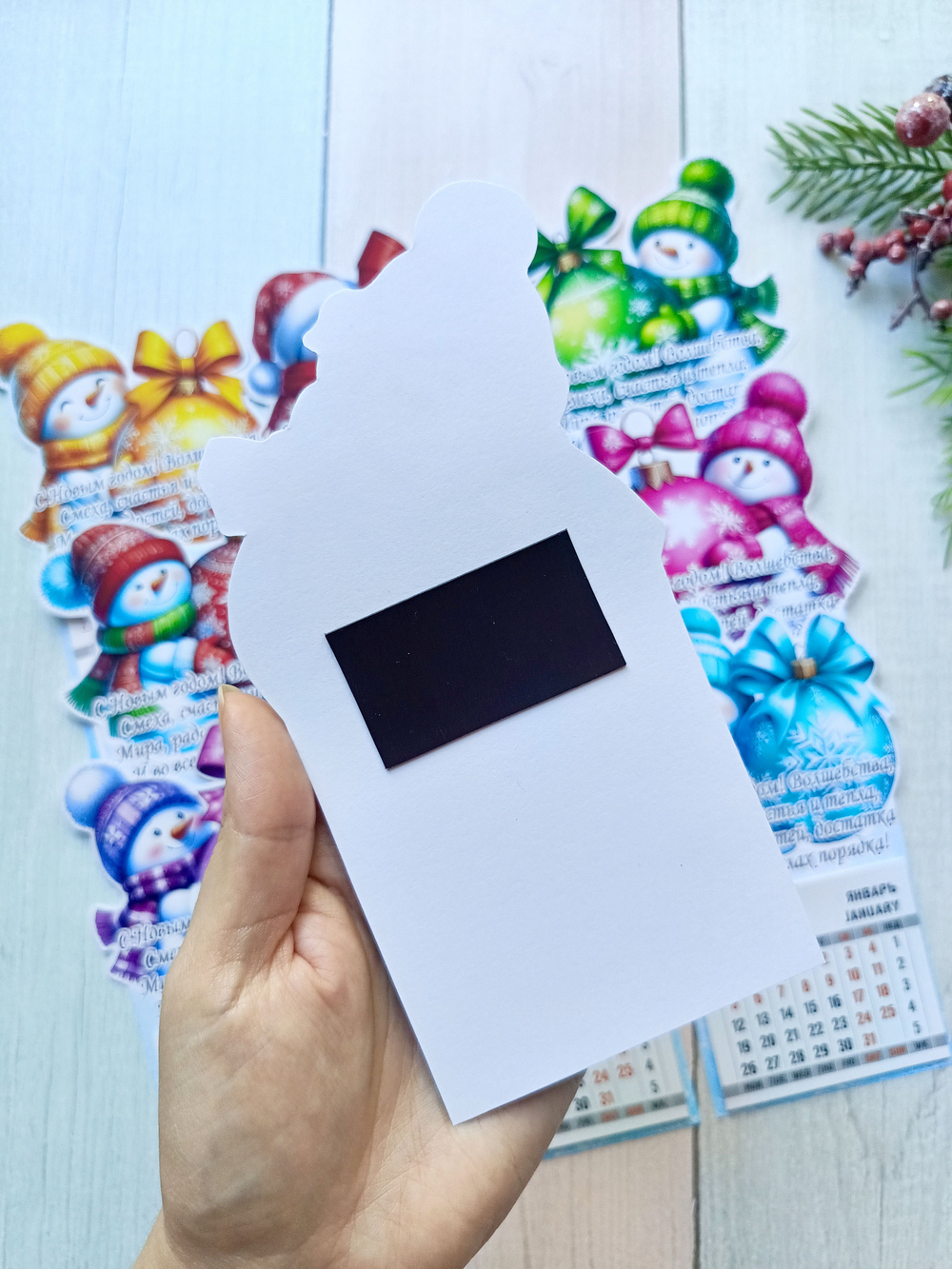 Календарь Липомания «Снеговик», на магните, отрывные листы, подарочный