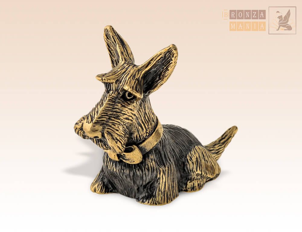 фигурка Собака Скотч Терьер с бабочкой