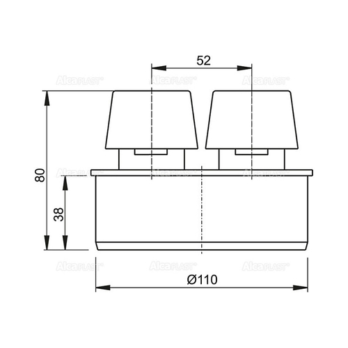 Вентиляционный клапан Alcaplast Ø110 (APH110 NO LOGO)