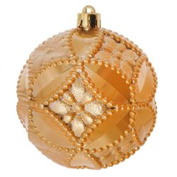 GAEM Набор из 2шт Украшение новогоднее Шар "Золотой орнамент", D 10 см, L19,5 W10 H10 см