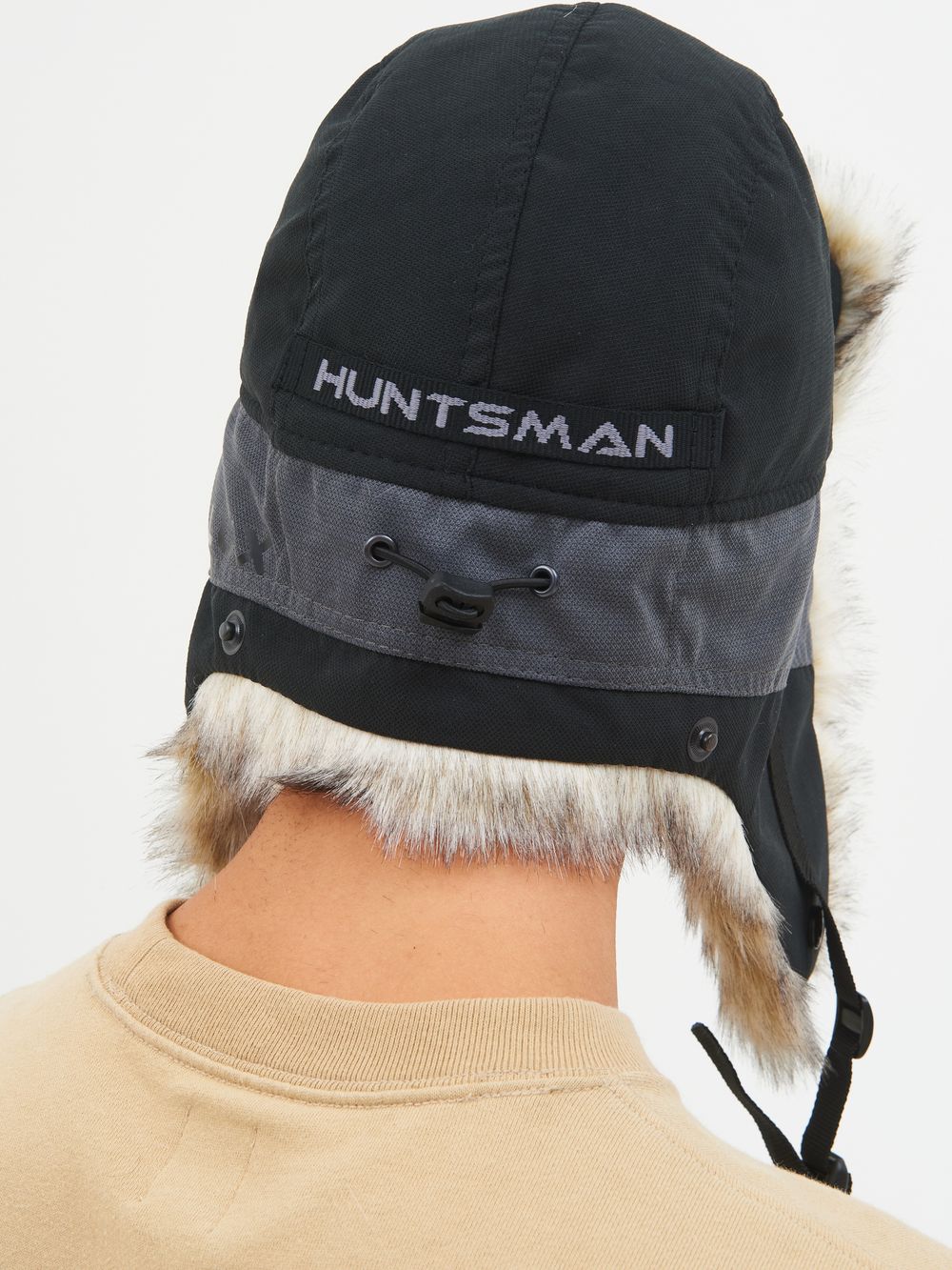 Шапка ушанка зимняя Горка-Люкс ткань Исландия цвет Серый