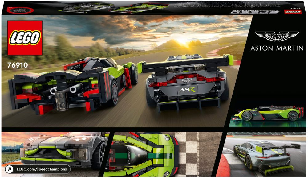 Конструктор LEGO Speed Champions 76910 Aston Martin Valkyrie AMR Pro и Aston Martin Vantage GT3