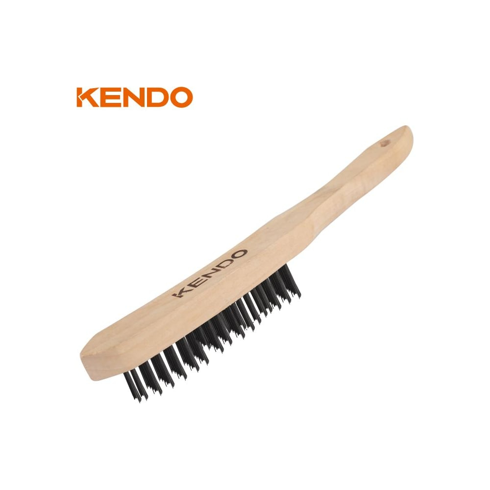 Корщетка из оцинкованной стали с деревянной ручкой KENDO 5-рядная 31503