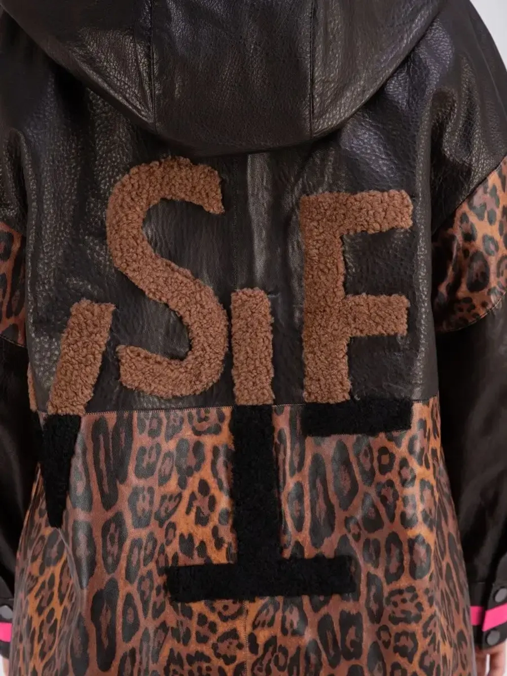 Куртка женская натуральная кожаная с капюшоном Турция