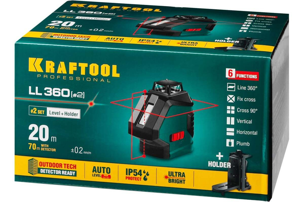 Лазерный нивелир KRAFTOOL LL360-2 34645-2