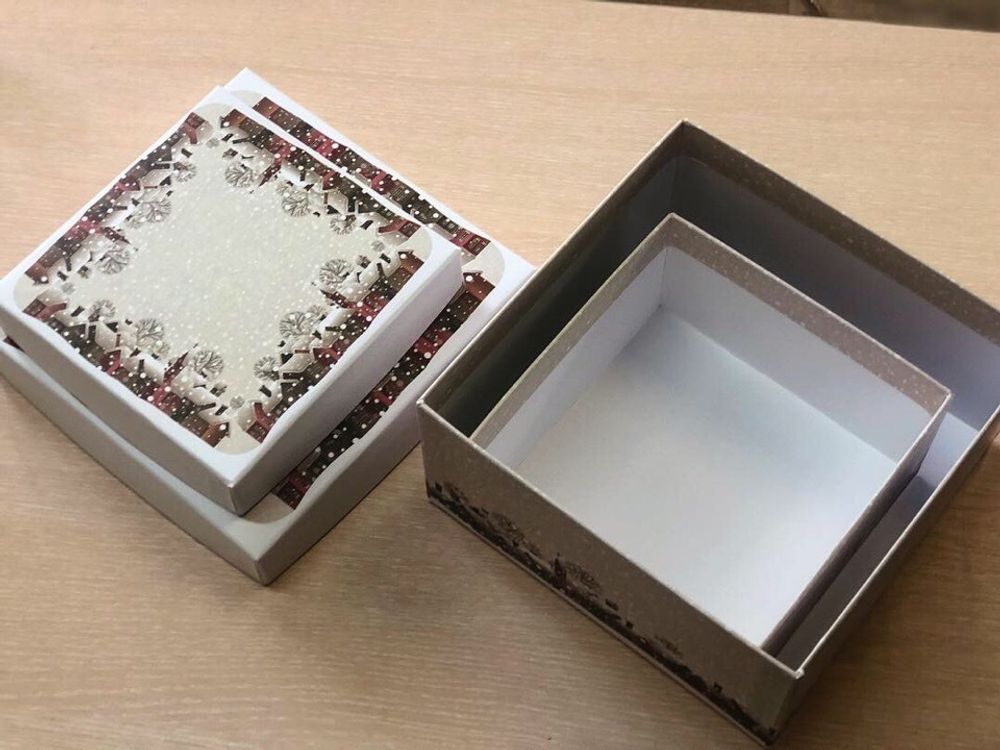 КВАДРАТНЫЙ НАБОР НОВОГОДНИЙ БЕЛЫЙ