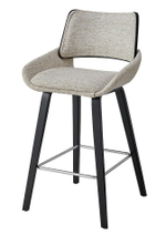 Стул полубарный JY3174X-1109-4 бежевый #OTE TOPIC103/черный