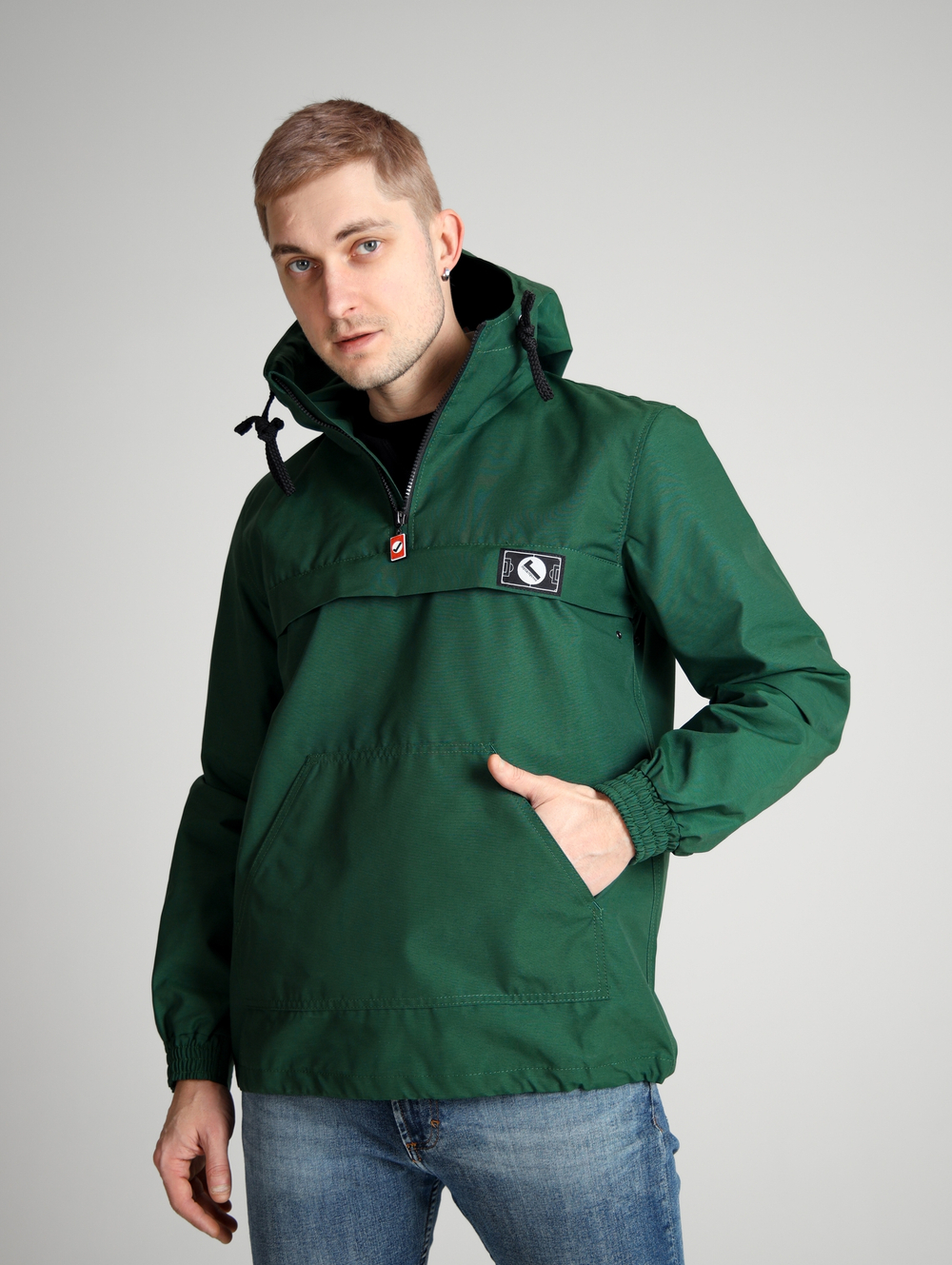 Анорак мужской без утеплителя зеленый Город Горький
