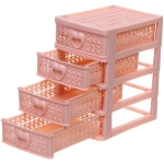 Комод малый «ПАЛЕРМО», цвет пудровая роза, 4 отделения, 13*9*15см