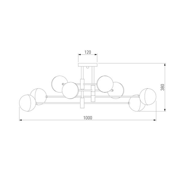 Потолочная люстра Eurosvet Nuvola 70129/8 латунь