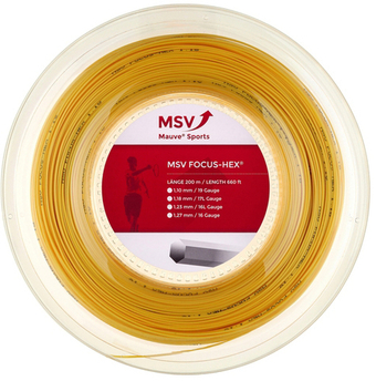 Струны теннисные MSV Focus Hex (200 m) - yellow