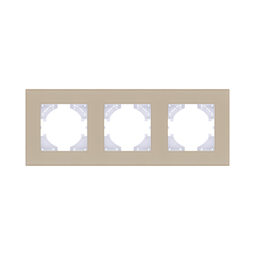 Рамка 3-постовая, стекло золотой Kollinger Reflex MG RM3GD