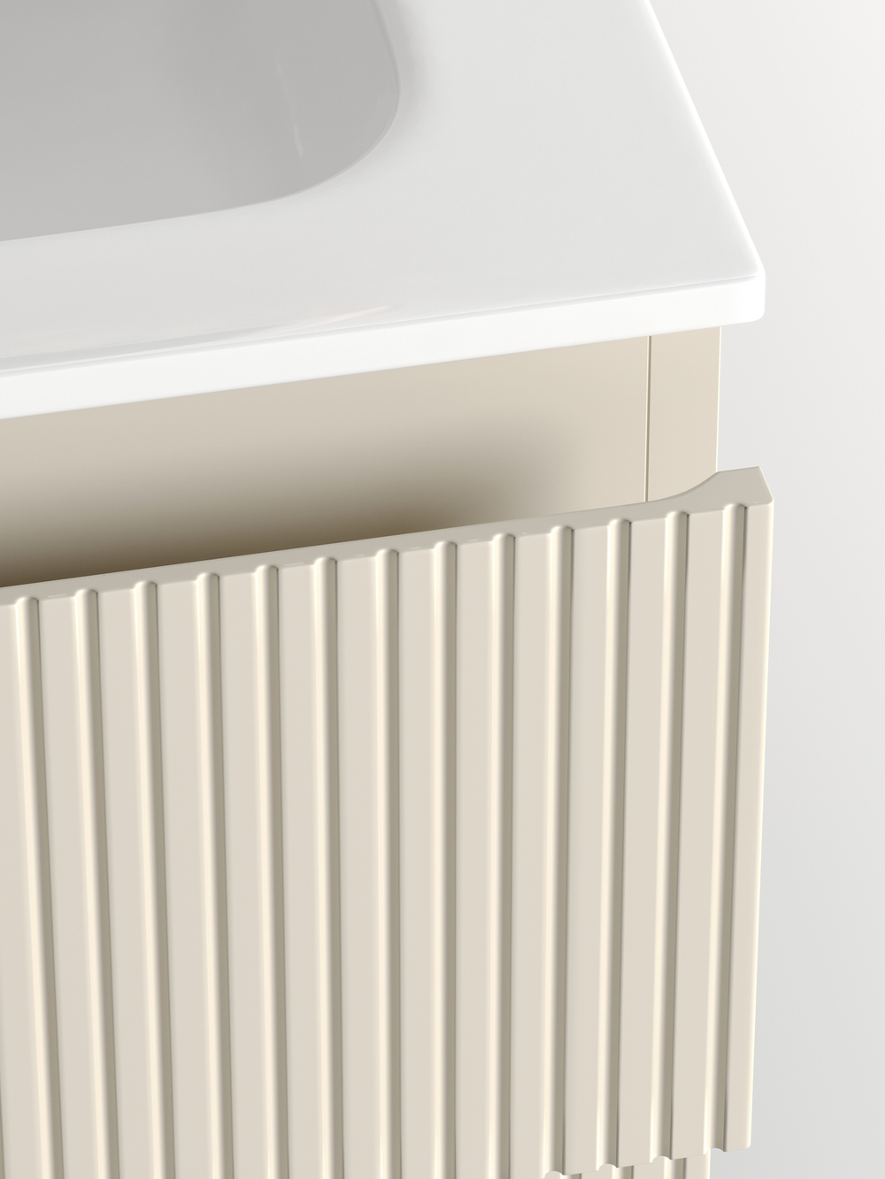 Тумба с раковиной Sancos Snob T 100 см SNT100RCE правая, beige soft