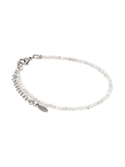 Фото браслет из лунного камня 2032/3_лун_камень на белом фоне анфас