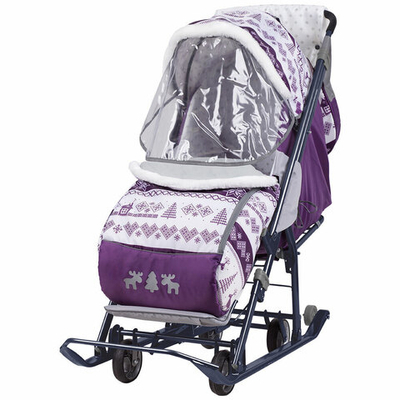Санки-коляска Ника Наши Детки НДТ-3 черничный
