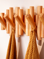 Полотенце банное из умягченной вафли цвета охры из коллекции essential, 70x140 см