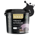 SOLEX Краска интерьерная моющаяся TRENDY INTERIOR цв.Угольно-черный 7кг (Pantone 19-0303) (ИжСинтез)