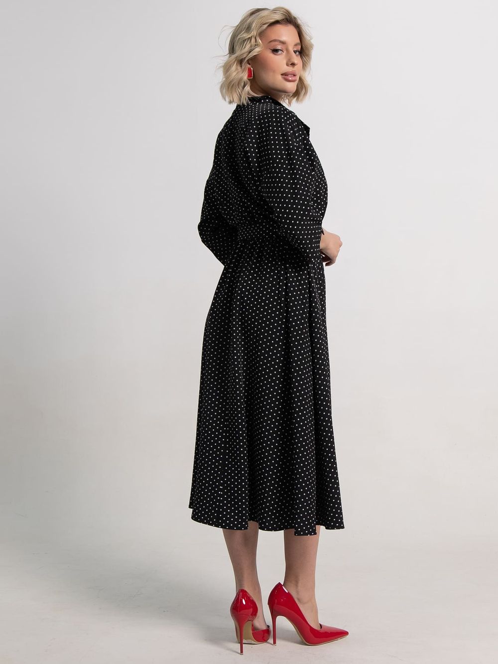 Платье Доминанта НЬЮ (черное/горох) П15242-16М LT Collection