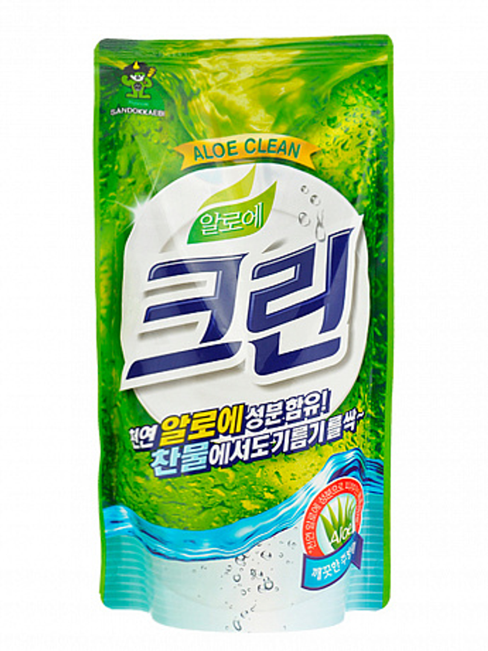 Sandokkaebi Aloe Clean, 800ml (мягкая упаковка) - Гель для мытья посуды Алоэ Клин