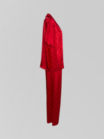 Костюм Askins из брюк и рубашки с принтом сердец атласный