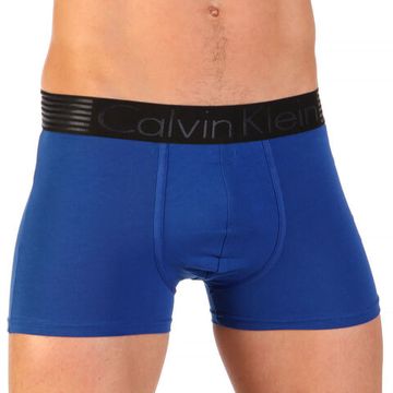 Мужские трусы боксеры Calvin Klein синие с черной резинкой