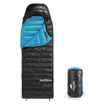 Спальный мешок Naturehike CW400 NH18C400-D с утиным пухом, размер M, артикул NH18C400-D, цвет Черный