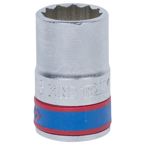 KING TONY (433016M) Головка торцевая стандартная двенадцатигранная 1/2", 16 мм