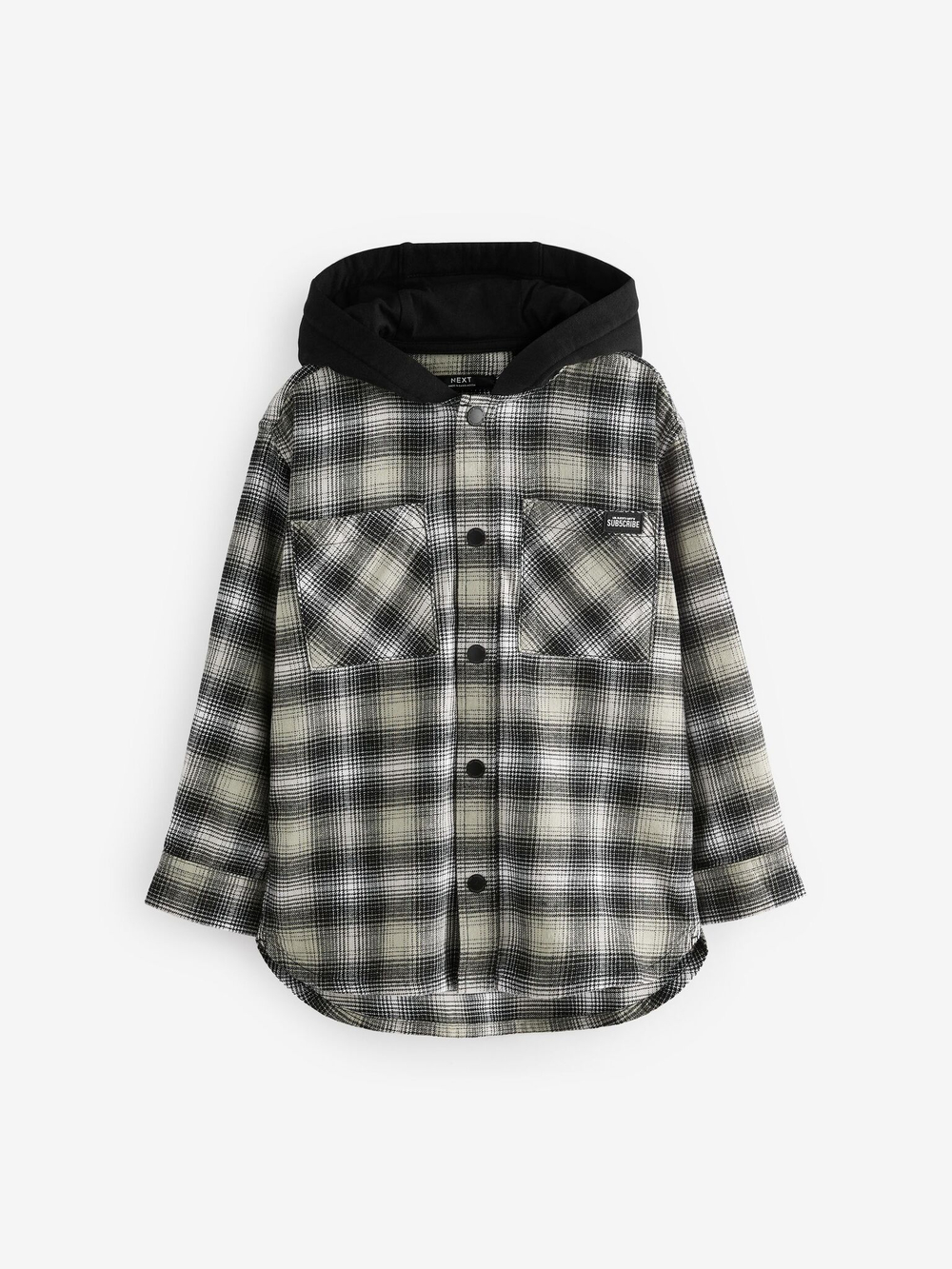 Рубашка с капюшоном для мальчика Next 904-815, Черный, Серый