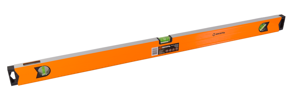 Уровень алюминиевый «Магнитный» 1000мм 3 глазка фрезерованный Вихрь