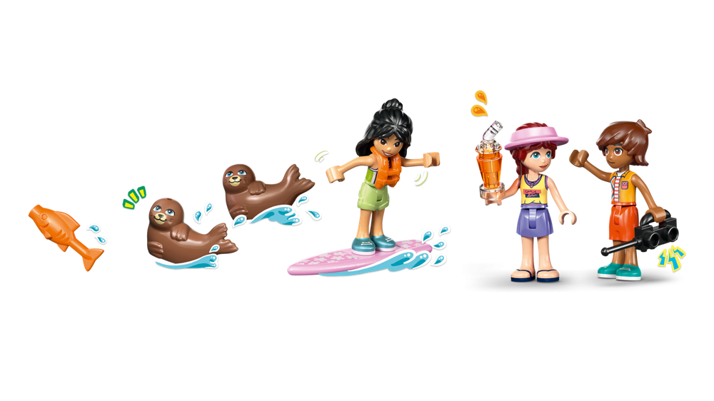 Конструктор Лего Френдс Пляжный домик 42699 | LEGO Friends Beach House with Seals пляжный дом с тюленями 400 деталей 7+