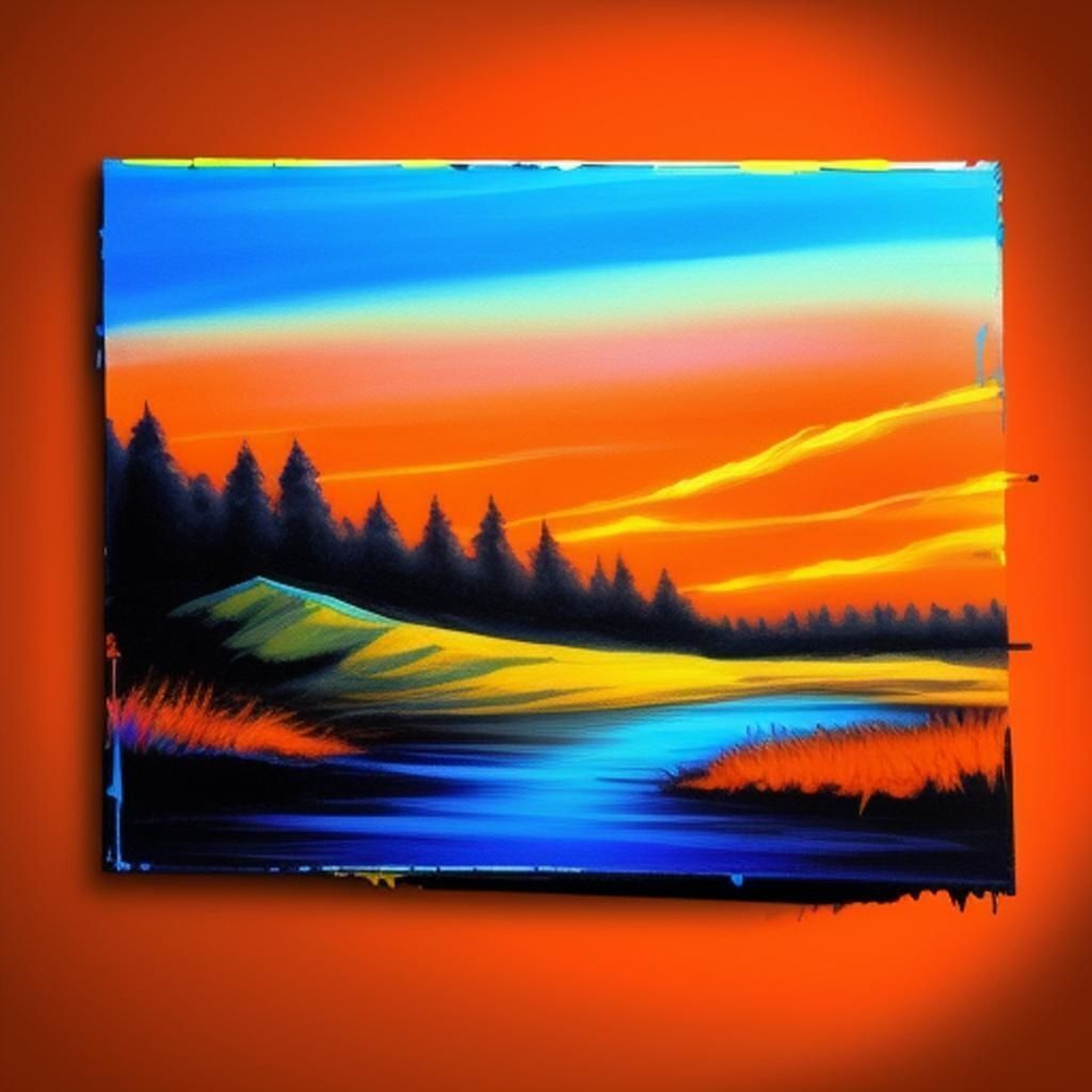 Краска AcidColors FLUORESCENT NEON акриловая Флуоресцентная художественная, желто оранжевая