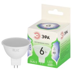 Лампа светодиодная ЭРА GREEN LINE LED MR16-6W-865-GU5.3 GL 6Вт софит холодный свет GU5.3