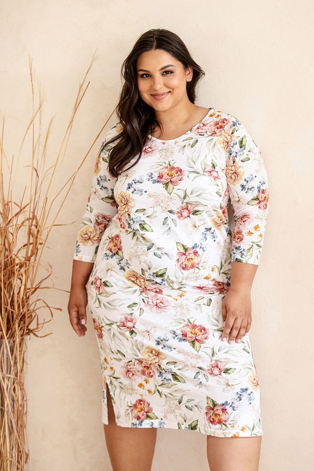 Сорочка plus size с цветочным принтом 25W Louisa