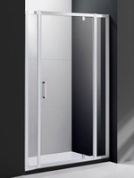 Дверь в проём Cezares MOLVENO-BA-12-80+40-C-Cr-IV, 120х195, профиль хром, стекло прозрачное