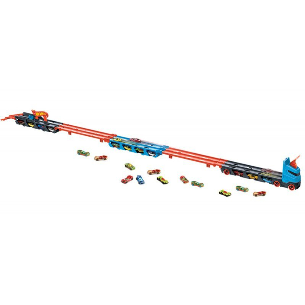 Вилс Автовоз Скоростная автотрасса с хранилищем для машинок Hot Wheels GVG37