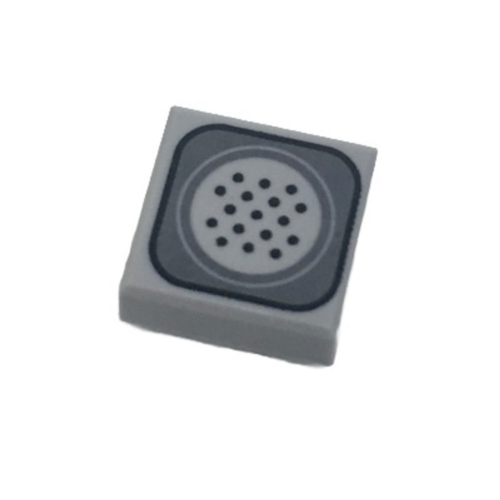 Плитка 1 x 1 с узором динамиков 3070pb118