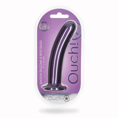 Синий фаллоимитатор Smooth G-Spot - 17,7 см. (Цвет: синий)