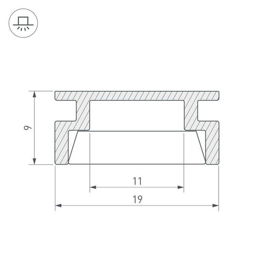 Профиль Arlight HR-2000 ANOD 019190