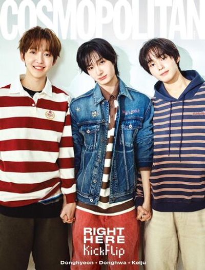 публикация COSMOPOLITAN - 2025.05 KICK FLIP DONGHYEON & DONGHWA & KEIJU A Type
