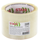 Клейкая лента 72ммx66м, прозрачная, толщина 40 микрон (STAFF)